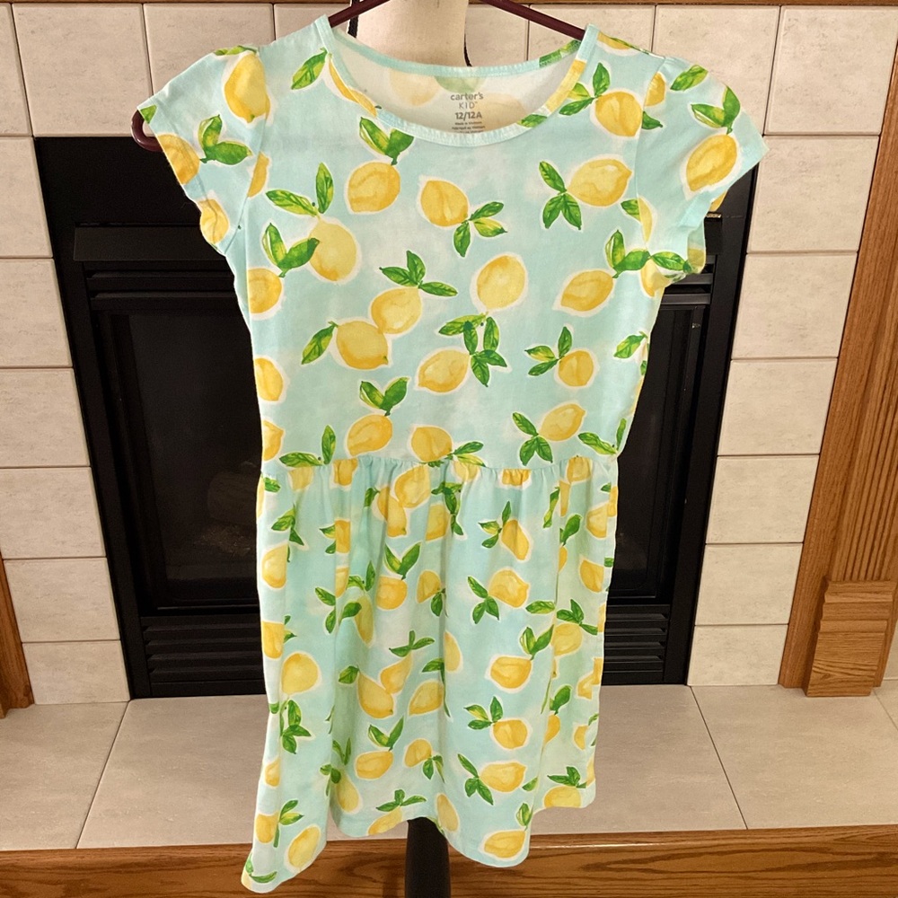 Carter’s Lemonade Short Sleeve Dress, Girl’s Sz 12/12A